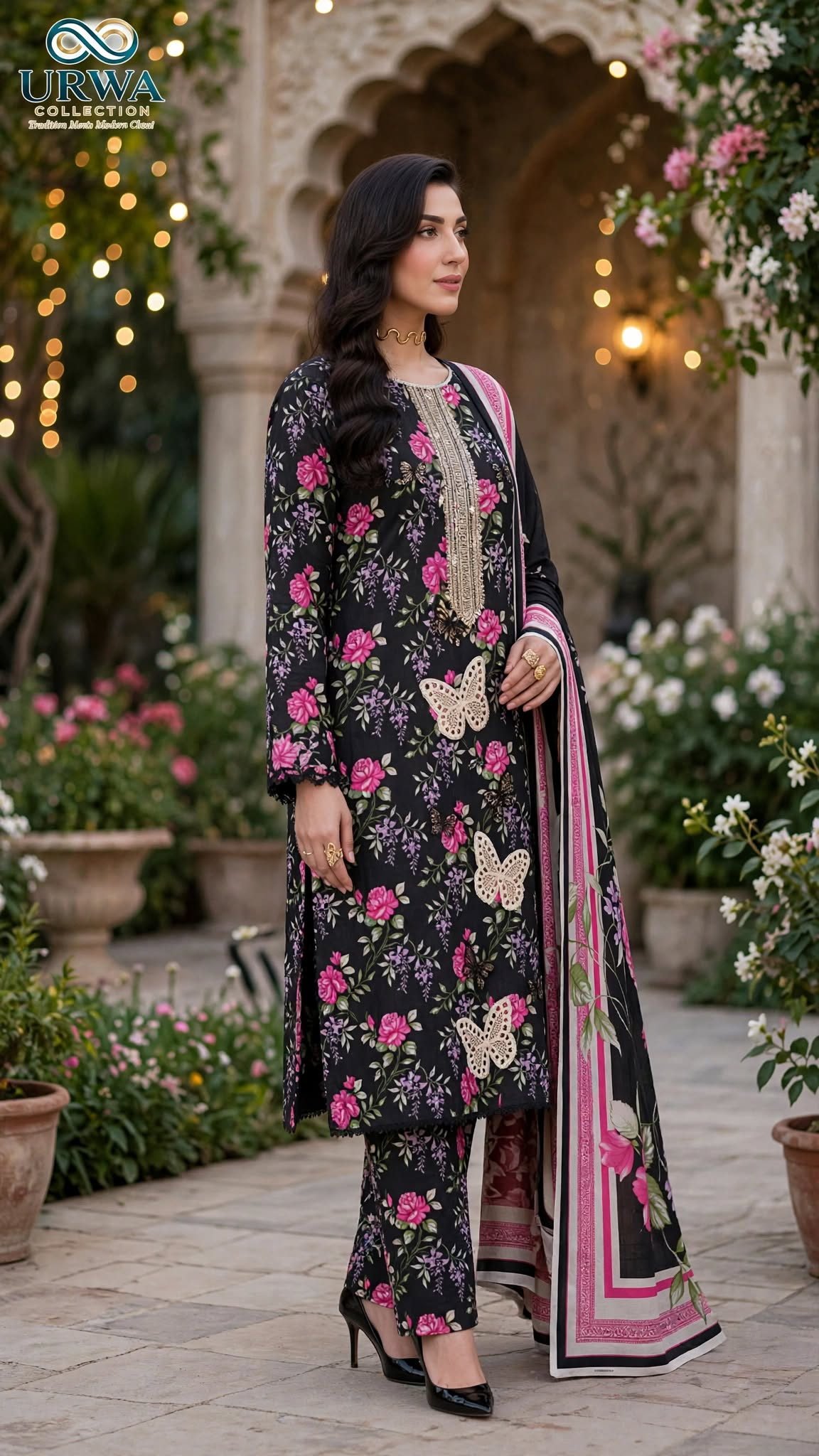 3-Piece-Linen-Suit Embroidered & Digital Printed Unstitched - Image 5